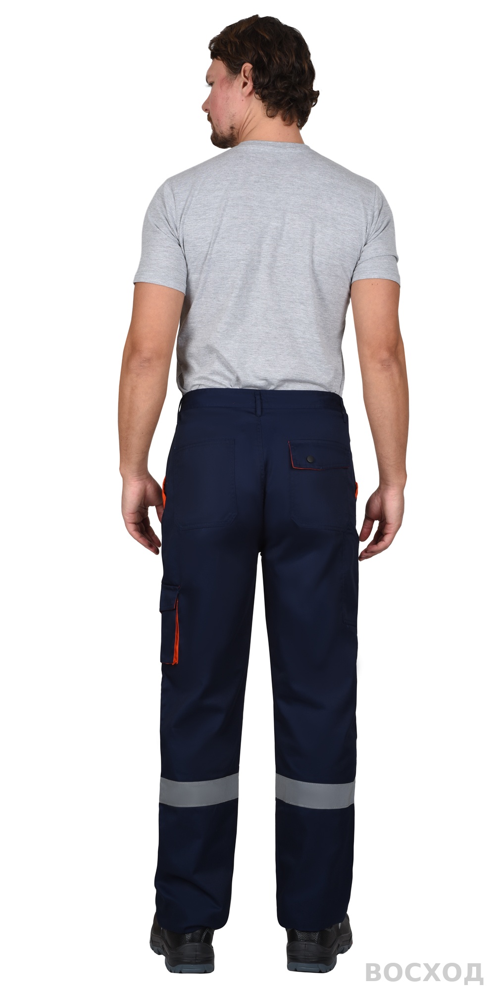 Костюм СИРИУС-БИЛДЕР куртка, брюки темно- с оранжевым