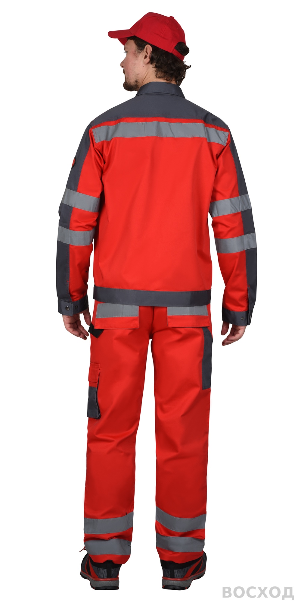 Костюм СИРИУС-АТОМ куртка, брюки с серым