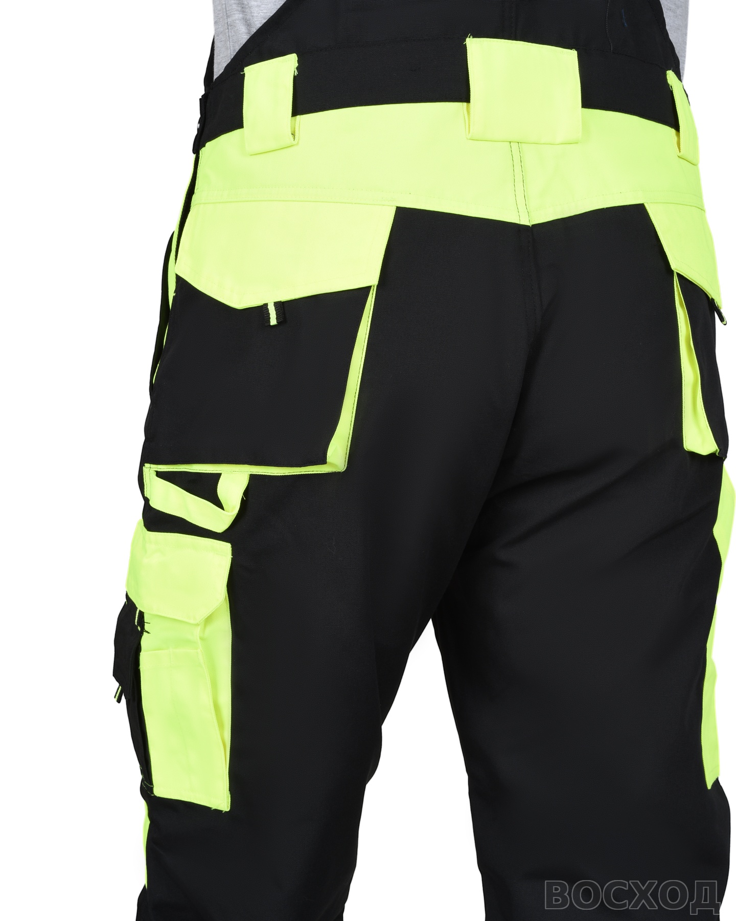 Костюм СИРИУС-ОНИКС куртка, п/к черный с лимонным