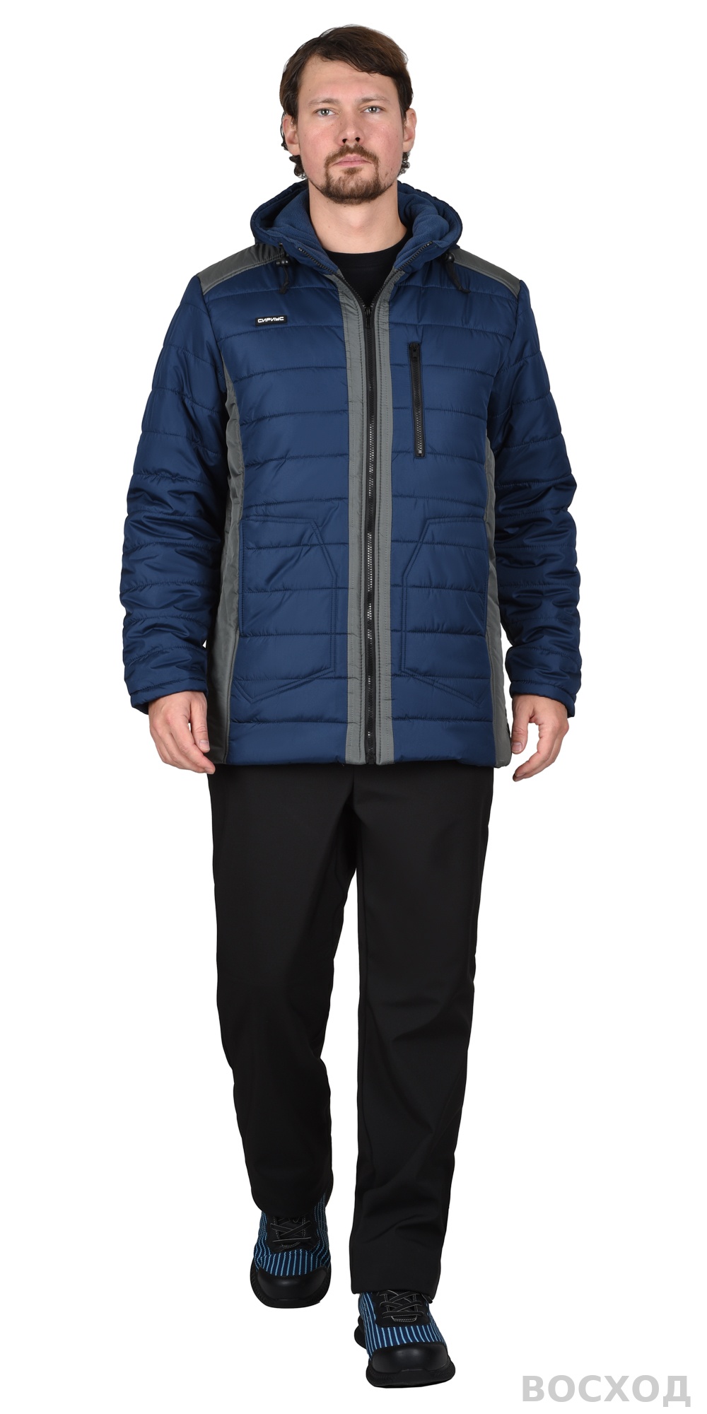 Куртка СИРИУС-УРБАН синяя с серым