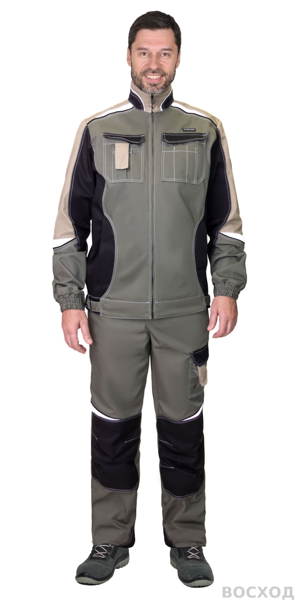 Куртка СИРИУС-КАСПИЙ с черным и песочным, СОП