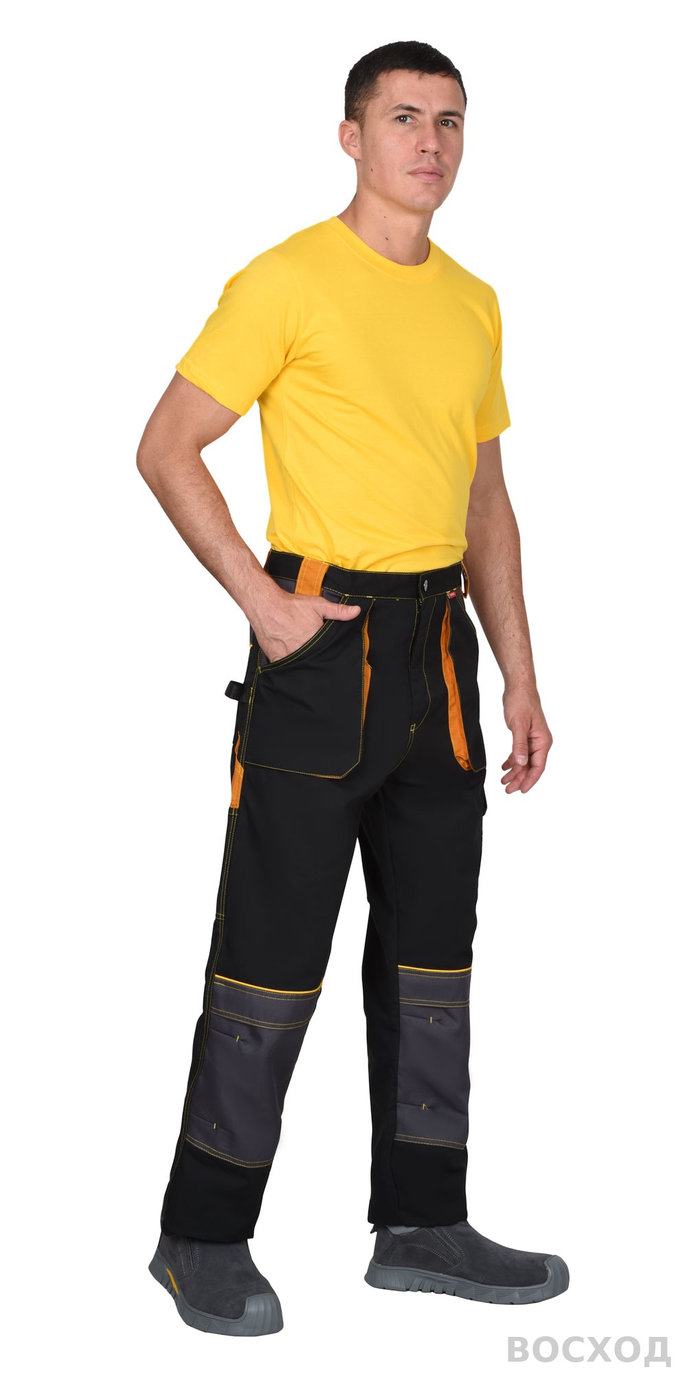 Брюки СИРИУС-АГАТ черный с темно-серым