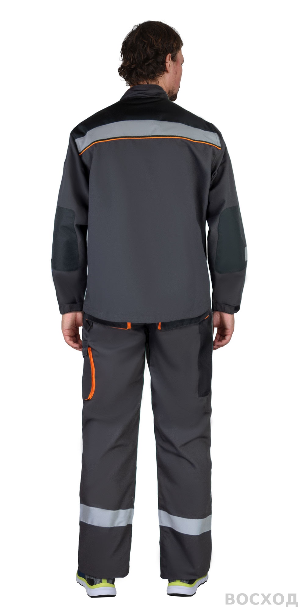 Костюм СИРИУС-СПБ куртка, п/к, темно- с черным и СОП