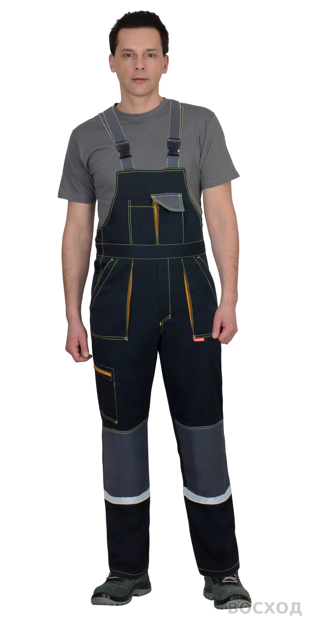 Полукомбинезон СИРИУС-РОДОС черный с темно-серым