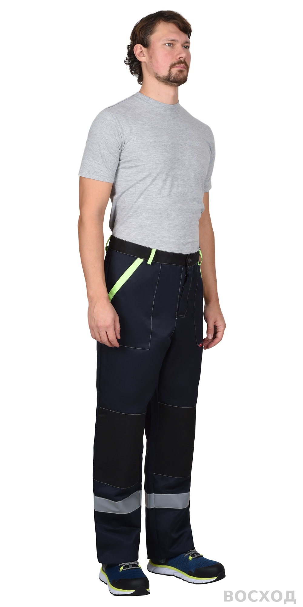 Костюм СИРИУС-ПРОФИЛЬ куртка, брюки, темно- с лимонным с черной отделкой и СОП