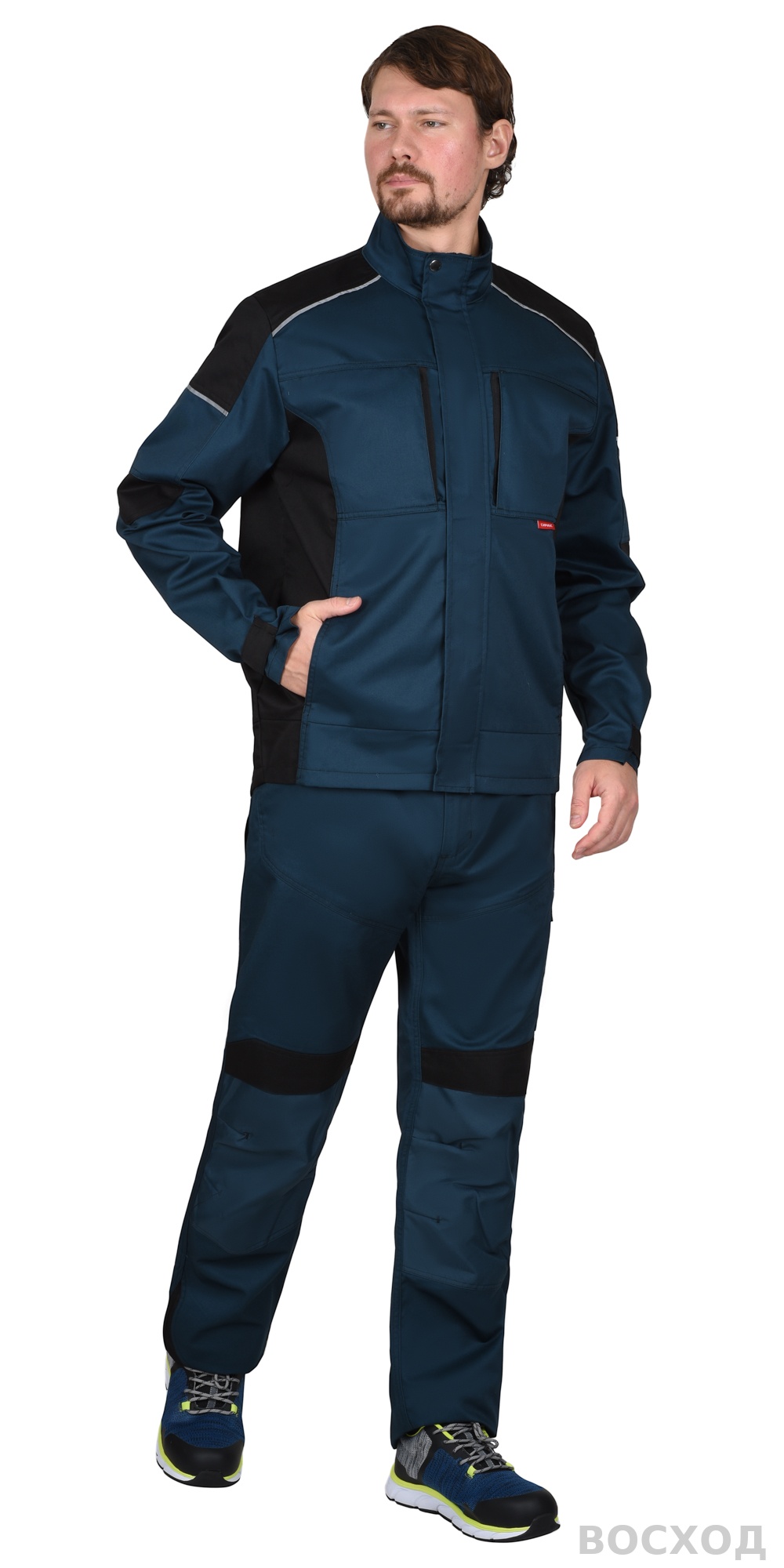 Костюм СИРИУС-ЦИТРИН куртка, полукомбинезон, с черным