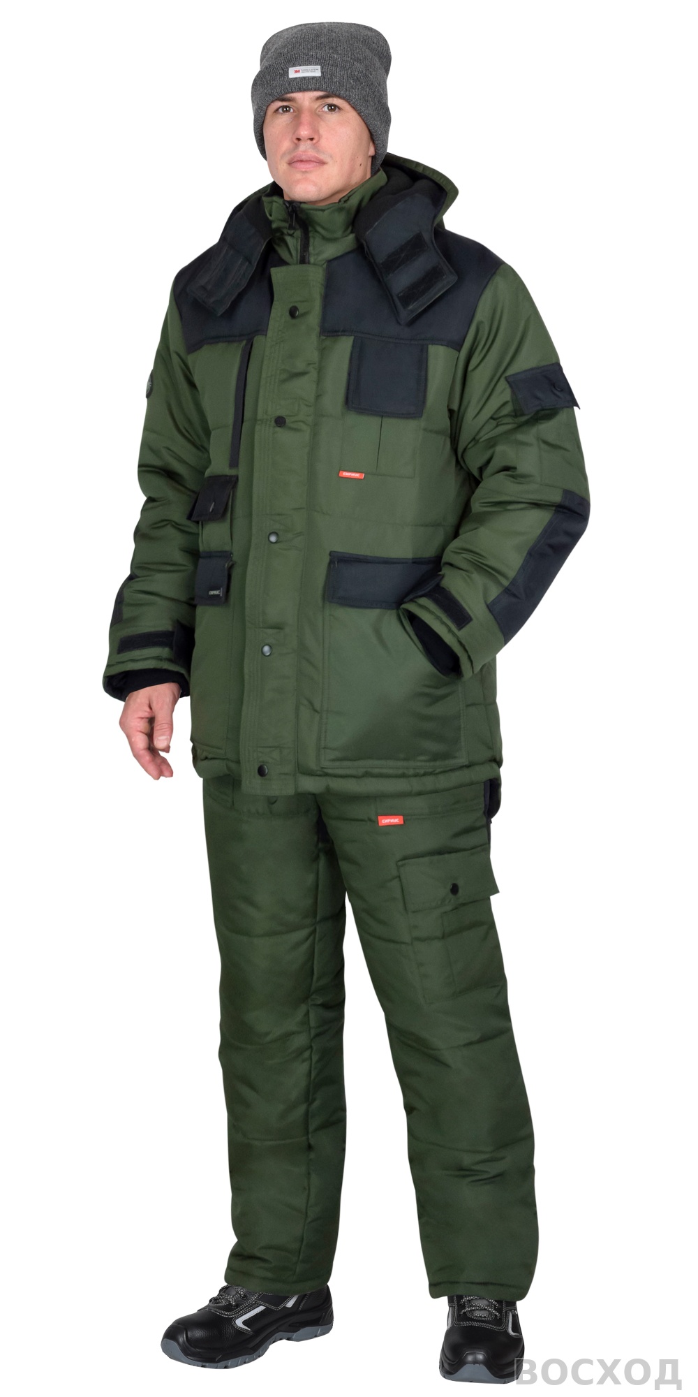 Костюм СИРИУС-БЕРКУТ-ЛЮКС зимний, куртка, п/к, с чёрным