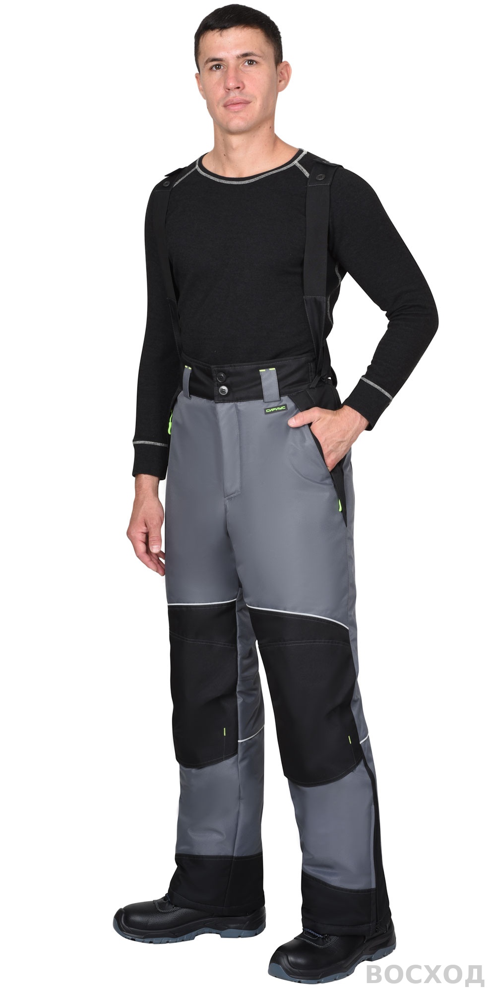 Костюм СИРИУС-АРКТИКА зимний, куртка дл., брюки, средне- с черным