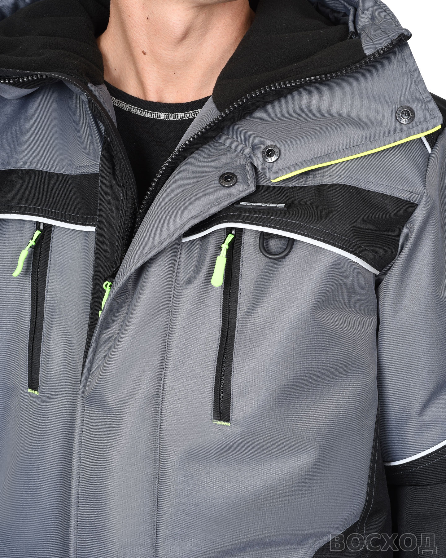 Костюм СИРИУС-АРКТИКА зимний, куртка дл., брюки, средне- с черным