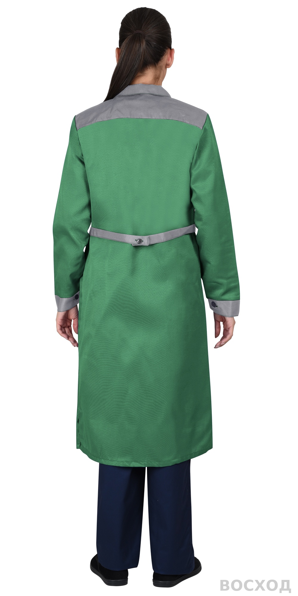 Халат СИРИУС-ТЕХНОЛОГ женский, со средне-серым