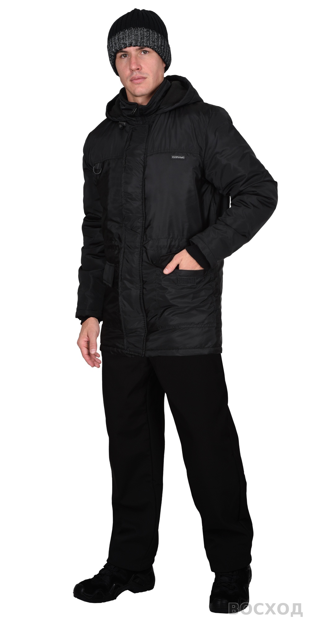 Куртка СИРИУС-ЛЕГАТ демисезонная, чёрная