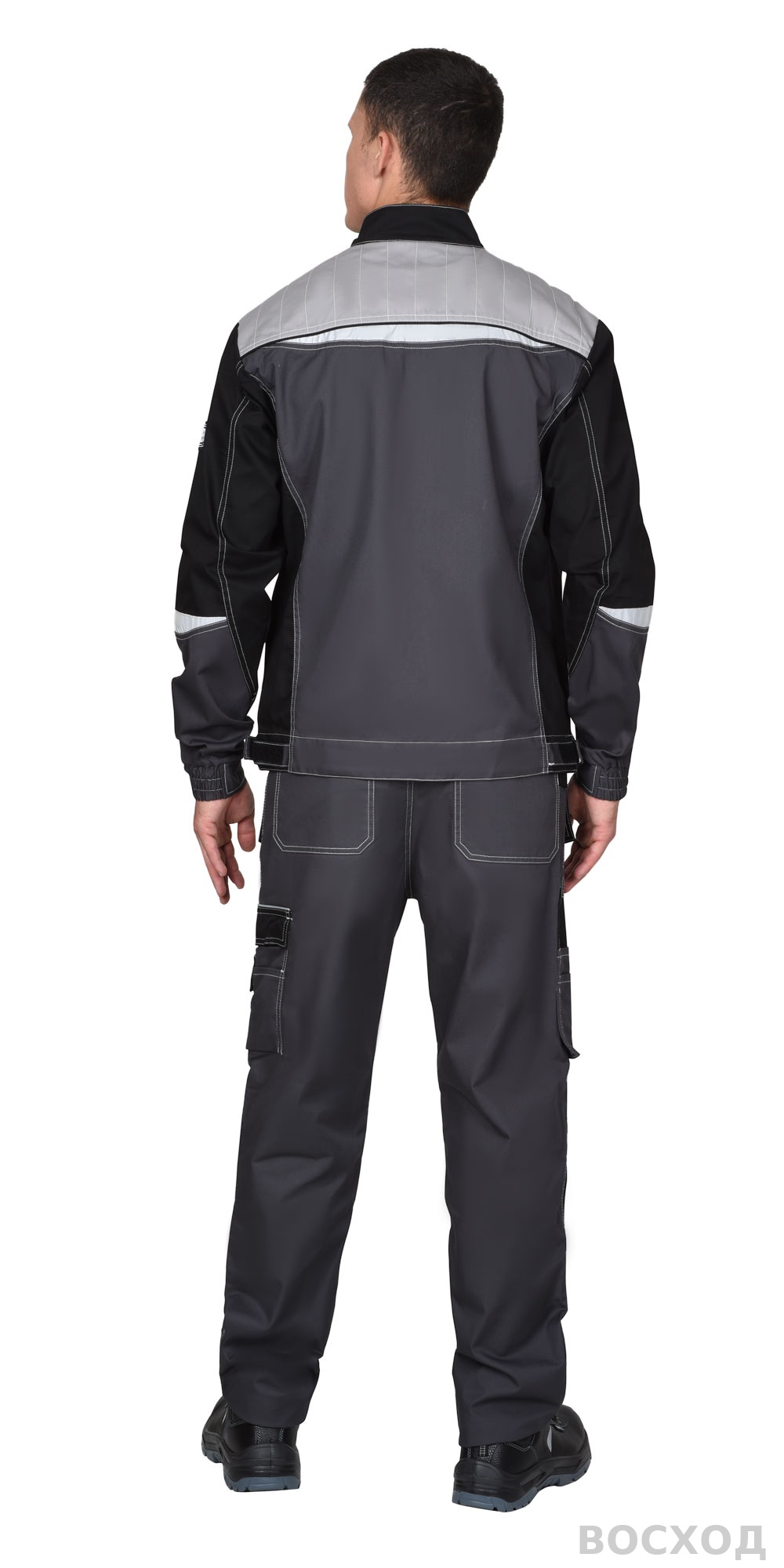 Костюм СИРИУС-МЕГА-ПРЕСТИЖ-Л куртка, брюки, темно- с черным