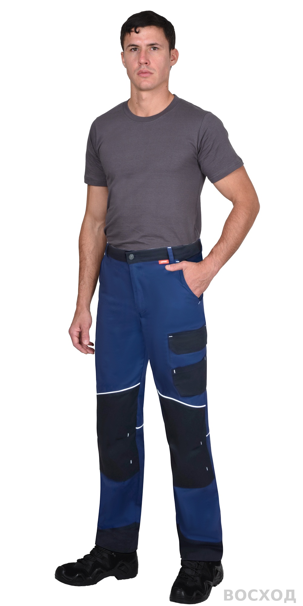 Костюм СИРИУС-АРКТИК куртка, брюки, синий с черным, тк. мех. стрейч - изображение 3