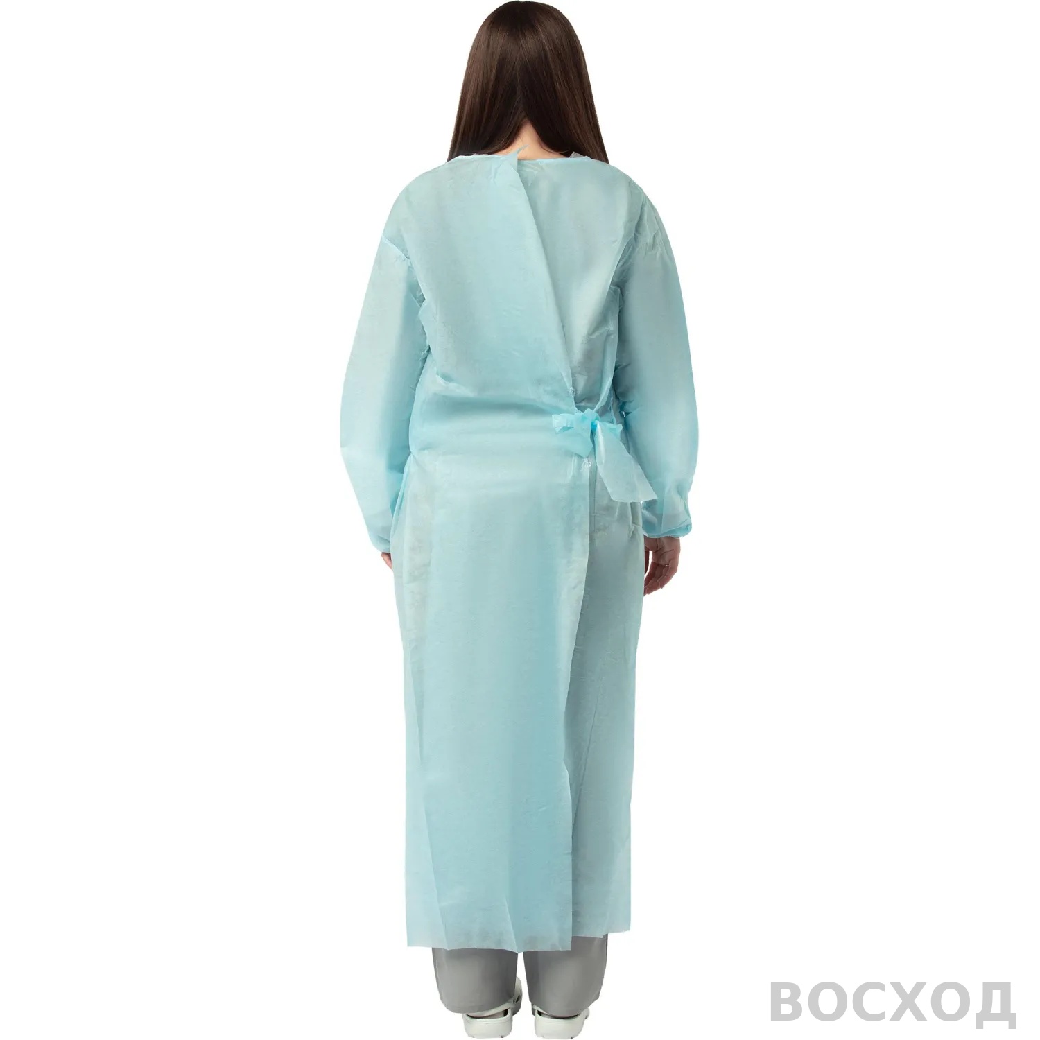 Халат хирург. стер."Евро"пл.25 длина 140 - изображение 2