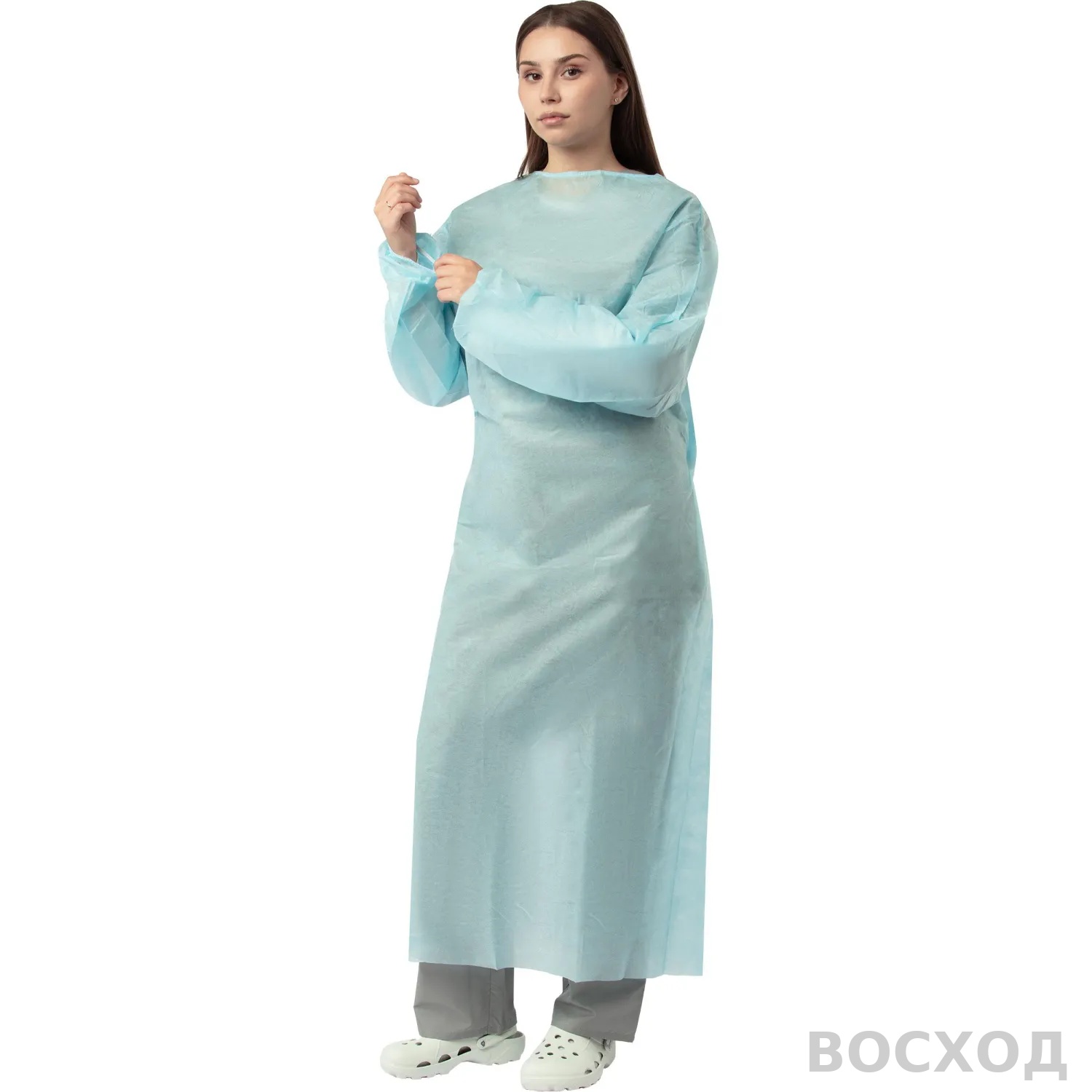 Халат хирург. стер."Евро"пл.25 длина 140 - изображение 4