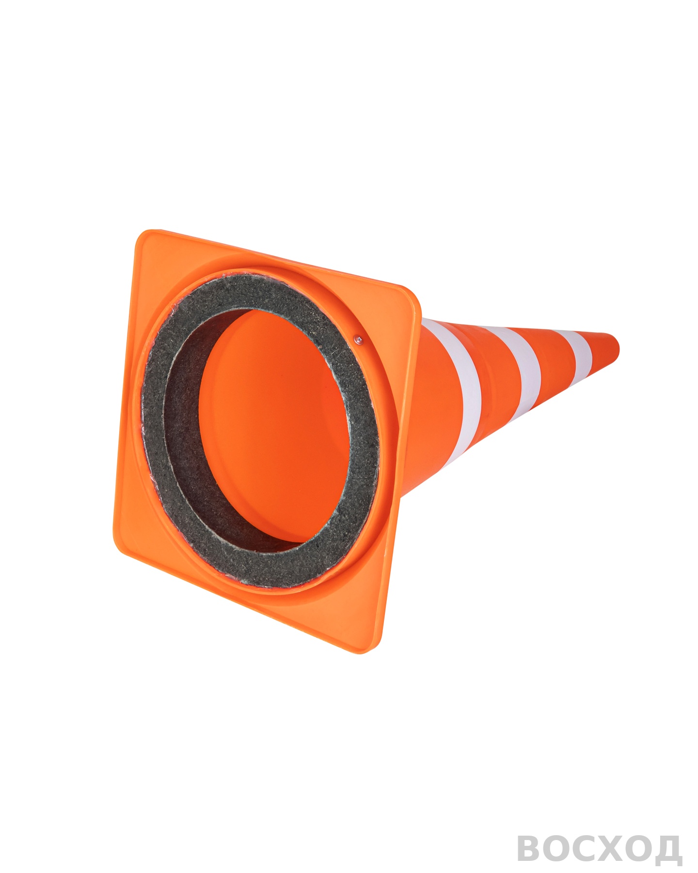 Конус сигнальный дорожный КС-3,4 750 мм с утяжелителем мягкий оранж. с тремя полосками