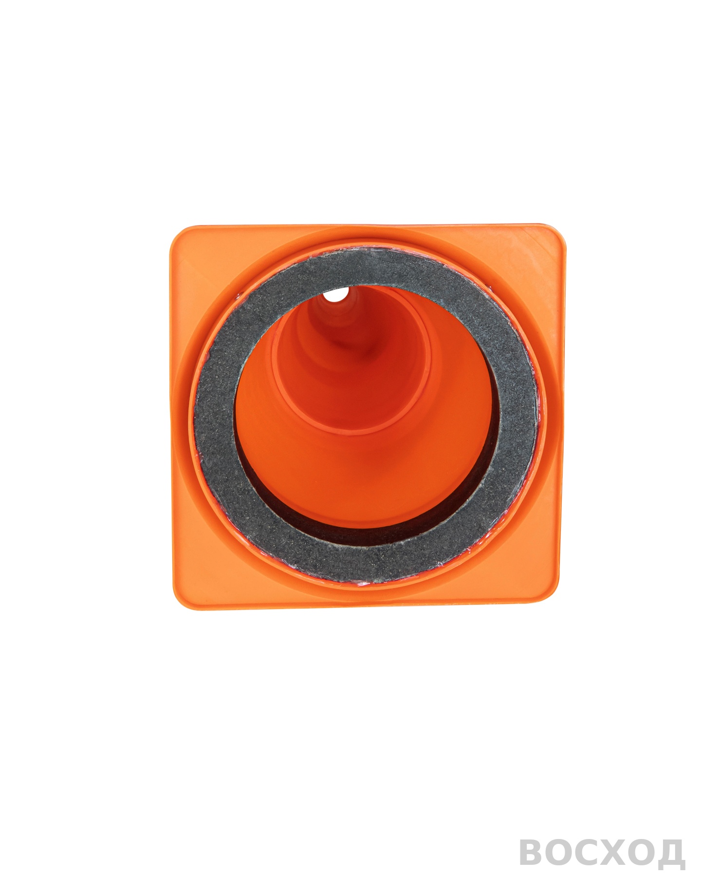 Конус сигнальный дорожный КС-3,4 750 мм с утяжелителем мягкий оранж. с тремя полосками