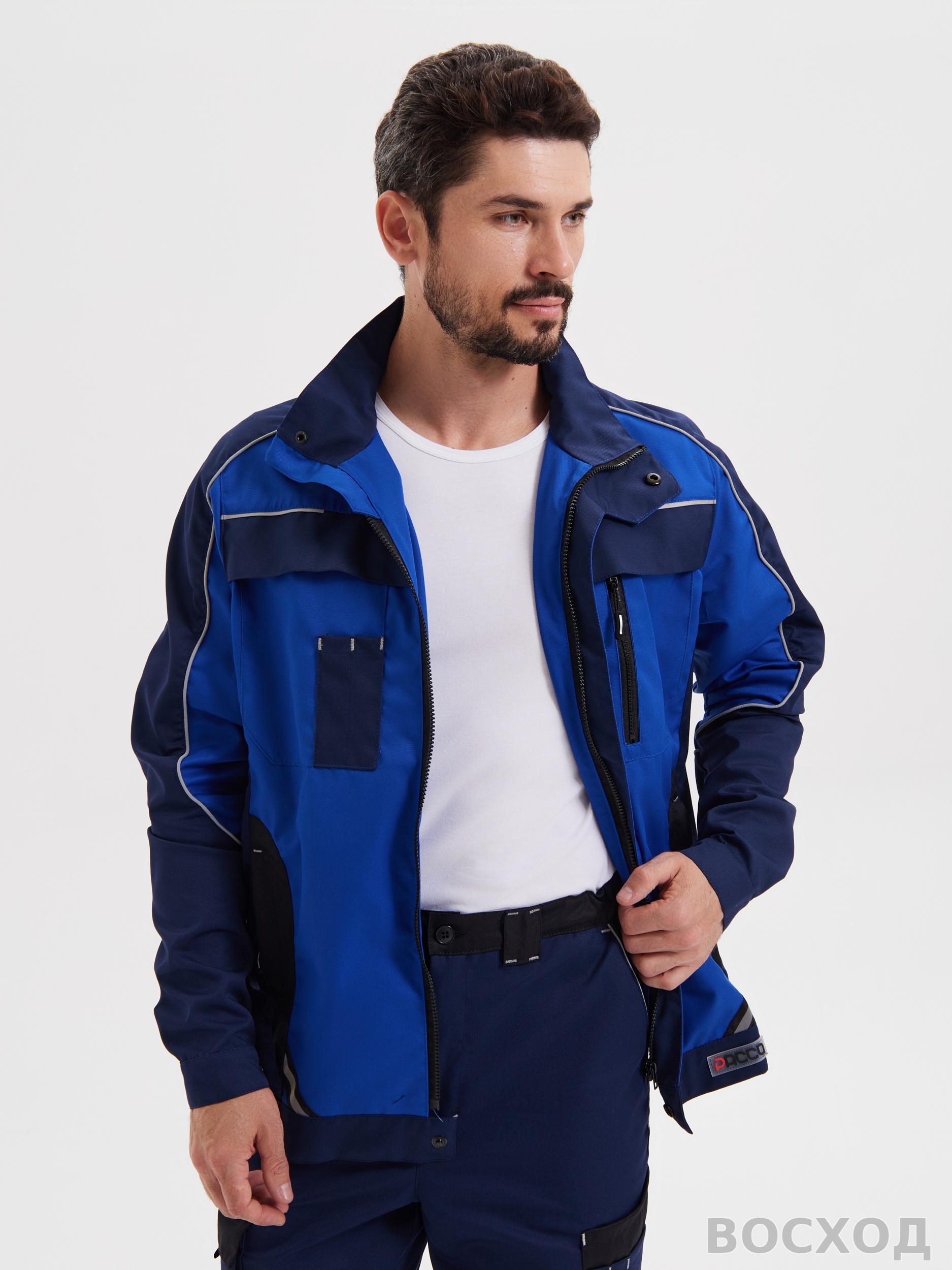 Костюм "КОСТА" куртка+брюки, цв. син/вас/черн (тк.Tomboy) - изображение 3