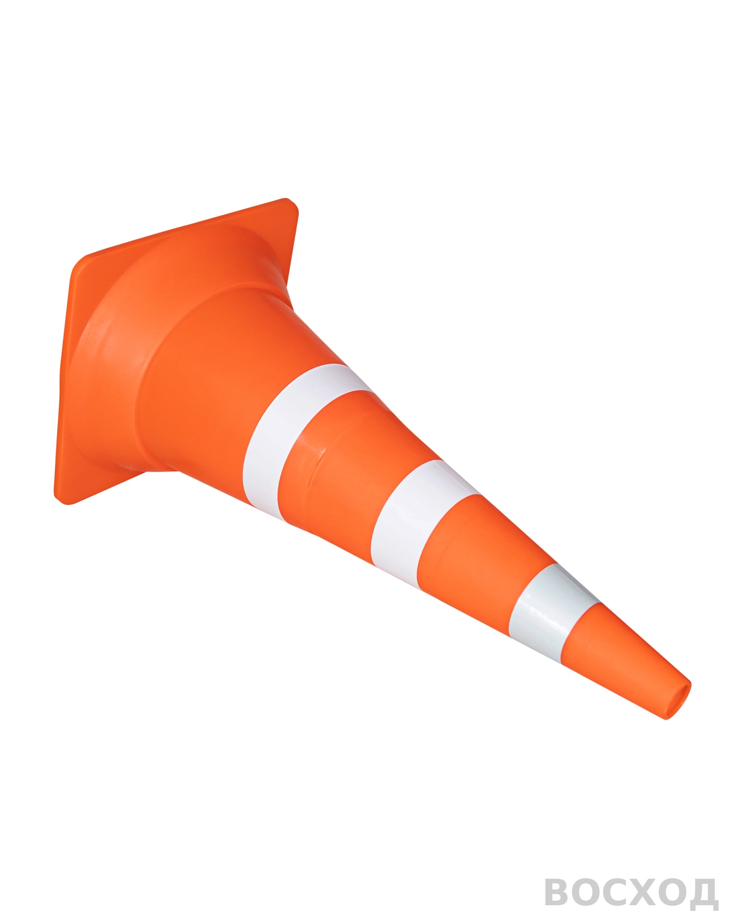 Конус сигнальный дорожный КС-3.5 750 мм. мягкий оранжевый с двумя белыми полосами и СОП