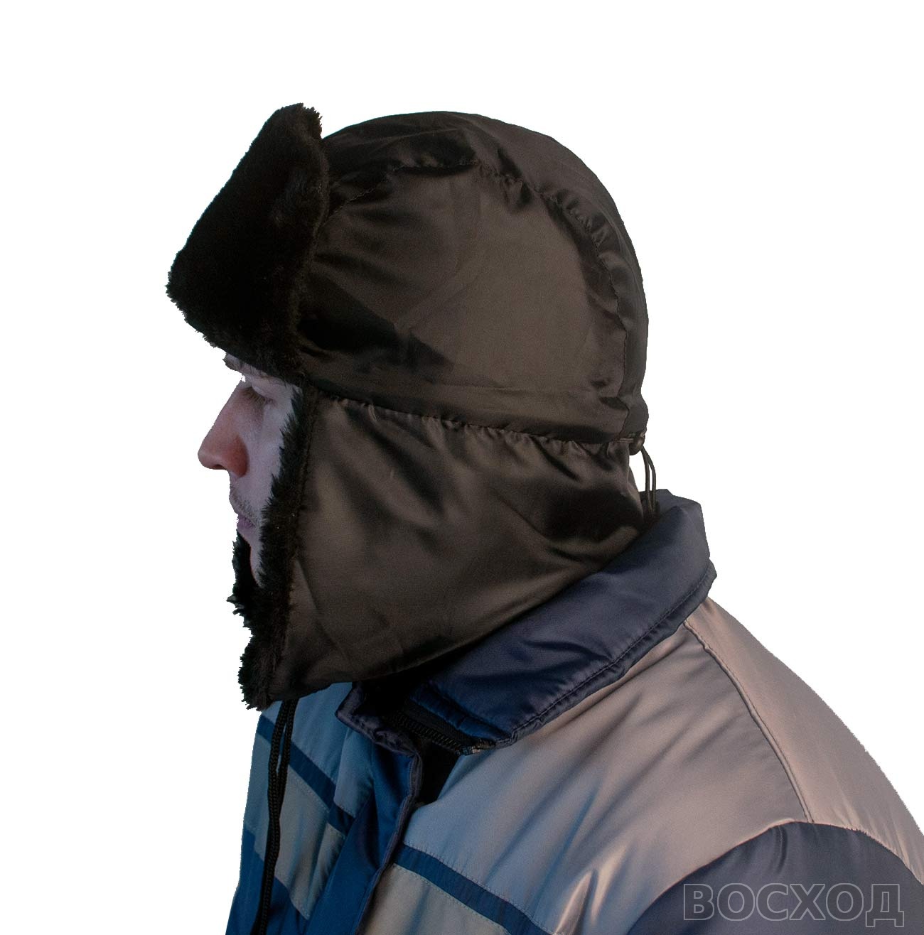 Шапка "Антифрост" черная, тк.Оксфорд, подкл. бязь - изображение 3