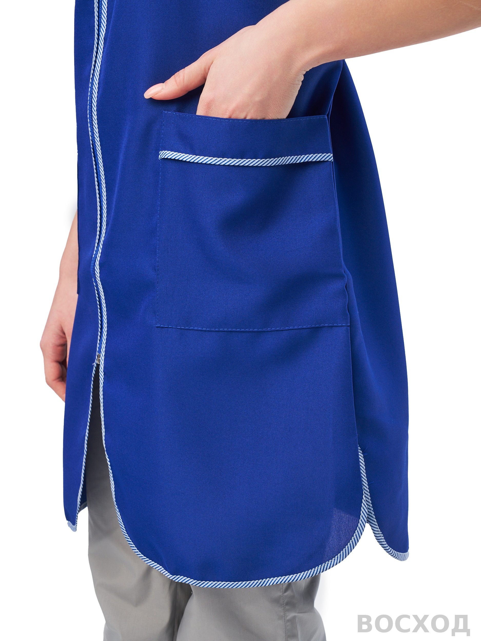 Халат женский "Сакура" васильковый - изображение 4